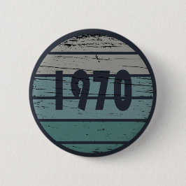 1970年生まれのヴィンテージ誕生日パーティー 缶バッジ