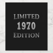 1970年生まれ限定版54歳の誕生日 ワインラベル (シングルラベル)