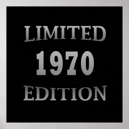 1970年生まれ限定版 誕生日 ポスター (正面)
