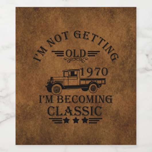 1970年生まれ ヴィンテージ 誕生日 メンズ ギフト ワインラベル (シングルラベル)