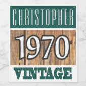 1970年誕生ワインラベル ワインラベル (シングルラベル)