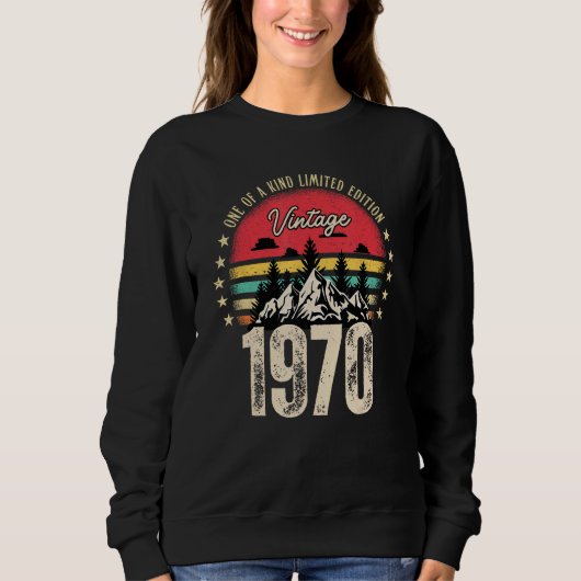 1970年限定版レトロヴィンテージBの1つ スウェットシャツ (正面)