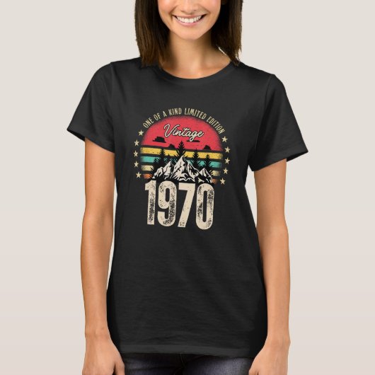1970年限定版レトロヴィンテージBの1つ Tシャツ (正面)