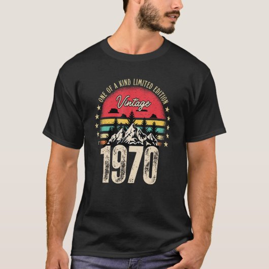 1970年限定版レトロヴィンテージBの1つ Tシャツ (正面)