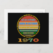 1970年10月生まれ 素晴らしい 語多国語対応 ポストカード (正面/裏面)