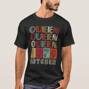 1970年11生まれ月の黒人女性の黒女王 Tシャツ