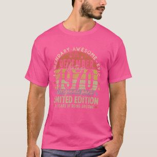 1970年12月以来の伝説 レトロ54歳の誕生日おめでとう Tシャツ
