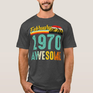 1970年2月誕生日ギフトシャツヴィンテージ2月 Tシャツ