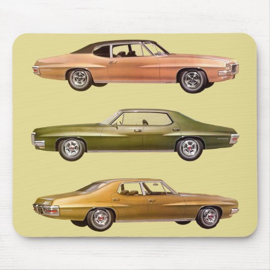 1970年3台のマッスルカー マウスパッド (正面)