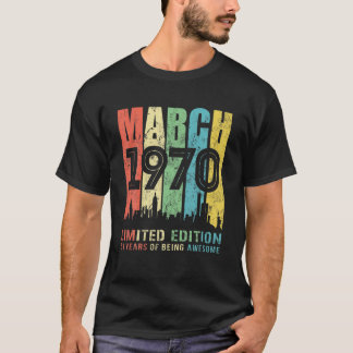 1970年3月51年1970年誕生日ギフト Tシャツ
