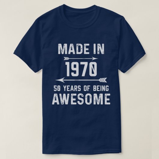 1970年50年のギフト素晴らし男性女性で作られる Tシャツ (デザイン正面)