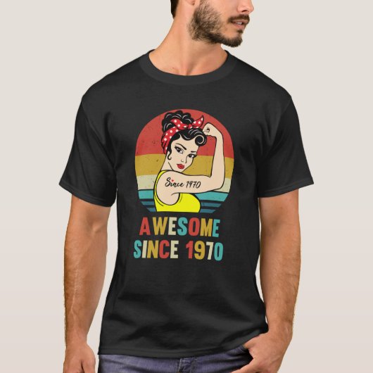 1970年53Ye以素晴らし来53番目の誕生日装飾 Tシャツ (正面)
