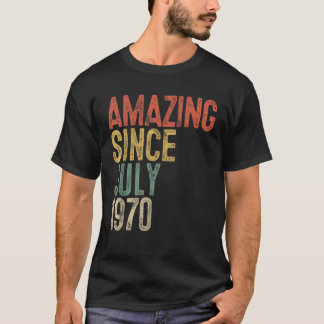1970年7月以来の驚くべき50番目の誕生日ギフト50年 Tシャツ