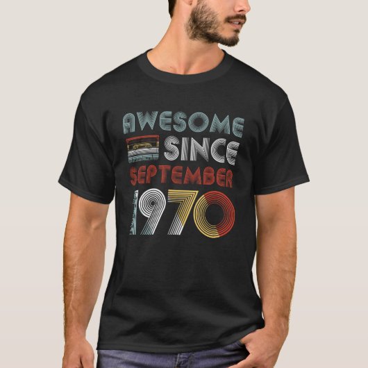 1970年9月の第49誕生日以来素晴らしいヴィンテージ Tシャツ (正面)