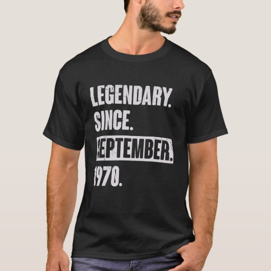 1970年9月以来の伝説52歳B Tシャツ (正面)