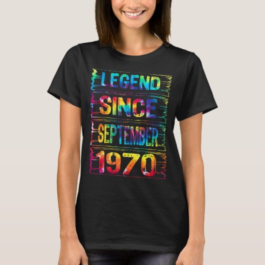 1970年9月52日誕生日Ti Tシャツ (正面)