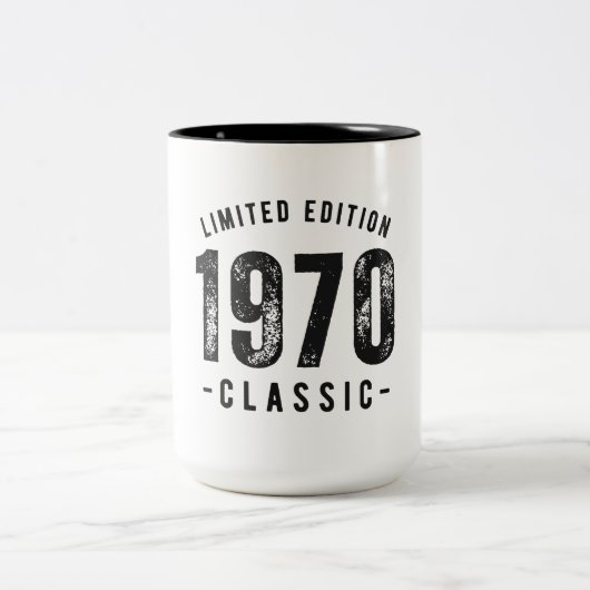 1970年 クラシックな誕生年 ツートーンマグカップ (中央)