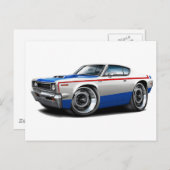 1970年AMC反政府軍機赤白青の自動車 ポストカード (正面/裏面)