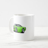 1970極度の蜂のライム黒い上のCストライプ コーヒーマグカップ (正面左)