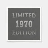 1970生まれ年のエレガントな誕生日パーティー スタンダードカクテルナプキン (正面)