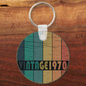 1970生まれ年のヴィンテージ誕生日ギフト キーホルダー (正面)