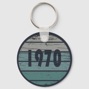 1970生まれ年のヴィンテージ誕生日ギフト キーホルダー
