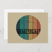 1970生まれ年のヴィンテージ誕生日ギフト シーズンポストカード (正面/裏面)