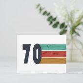 1970生まれ年のヴィンテージ誕生日ギフト シーズンポストカード (スタンド正面)