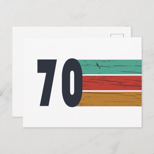 1970生まれ年のヴィンテージ誕生日ギフト シーズンポストカード (正面/裏面)