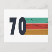 1970生まれ年のヴィンテージ誕生日ギフト シーズンポストカード (正面)