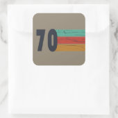 1970生まれ年のヴィンテージ誕生日ギフト スクエアシール (バッグ)