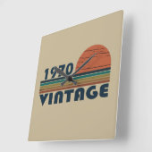 1970生まれ年のヴィンテージ誕生日ギフト スクエア壁時計 (傾斜)