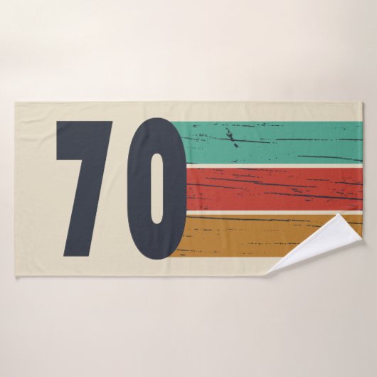 1970生まれ年のヴィンテージ誕生日ギフト バスタオル (バスタオル)