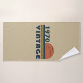 1970生まれ年のヴィンテージ誕生日ギフト バスタオル (バスタオル)