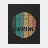1970生まれ年のヴィンテージ誕生日ギフト フリースブランケット (正面)