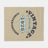 1970生まれ年のヴィンテージ誕生日ギフト フリースブランケット (正面(横))