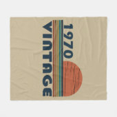 1970生まれ年のヴィンテージ誕生日ギフト フリースブランケット (正面(横))