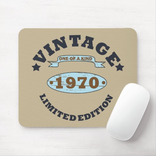 1970生まれ年のヴィンテージ誕生日ギフト マウスパッド (マウス)
