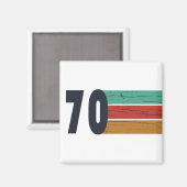 1970生まれ年のヴィンテージ誕生日ギフト マグネット (正面/裏面)