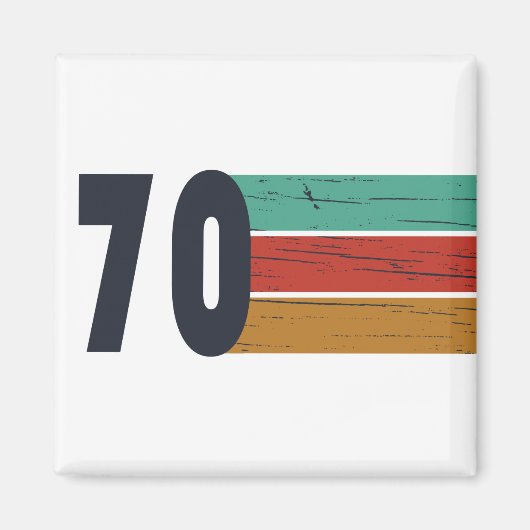 1970生まれ年のヴィンテージ誕生日ギフト マグネット (正面)