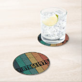 1970生まれ年のヴィンテージ誕生日ギフト ラウンドペーパーコースター (インサイチュ)