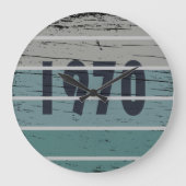 1970生まれ年のヴィンテージ誕生日ギフト ラージ壁時計 (正面)