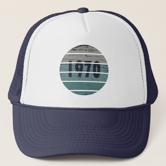 1970生まれ年のヴィンテージ誕生日 キャップ (正面)