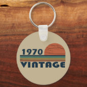 1970生まれ年のヴィンテージ誕生日 キーホルダー (正面)