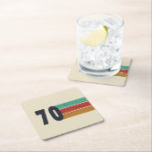 1970生まれ年のヴィンテージ誕生日 スクエアペーパーコースター (インサイチュ)