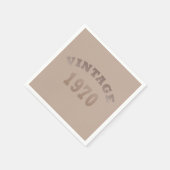 1970生まれ年のヴィンテージ誕生日 スタンダードカクテルナプキン (角)