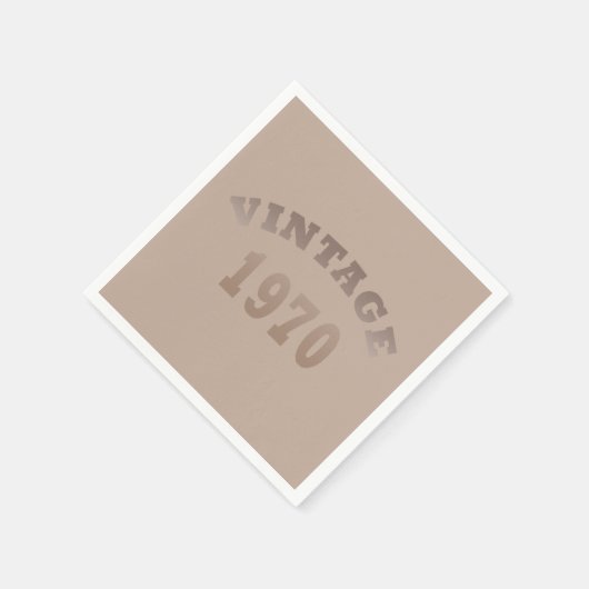 1970生まれ年のヴィンテージ誕生日 スタンダードカクテルナプキン (角)