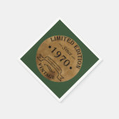 1970生まれ年のヴィンテージ誕生日 スタンダードカクテルナプキン (角)