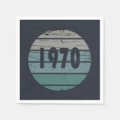 1970生まれ年のヴィンテージ誕生日 スタンダードカクテルナプキン (正面)