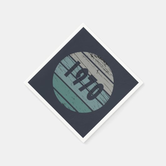 1970生まれ年のヴィンテージ誕生日 スタンダードカクテルナプキン (角)